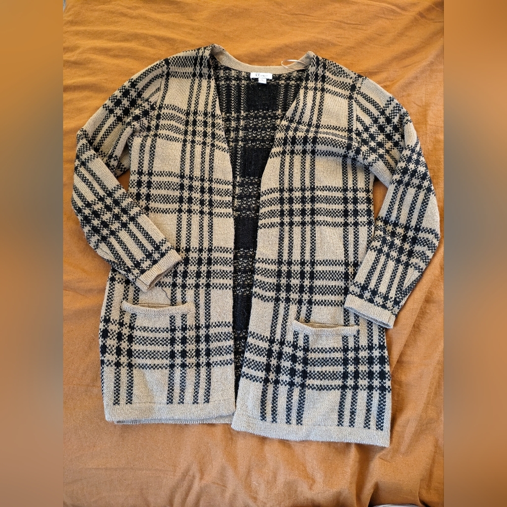 Plaid Cardigan Sweater